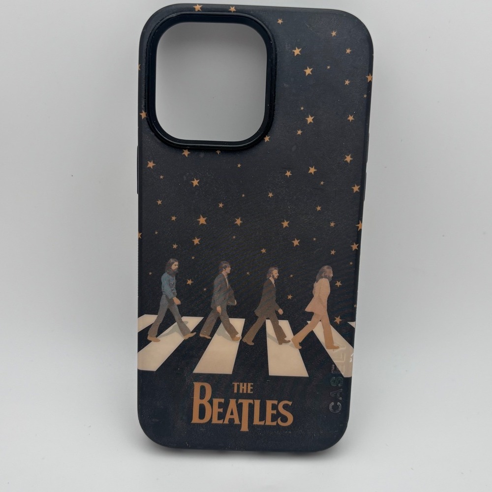 Casely The Beatles Abbey Road iPhone 14 Pro Max Case Black Starry Night Cover